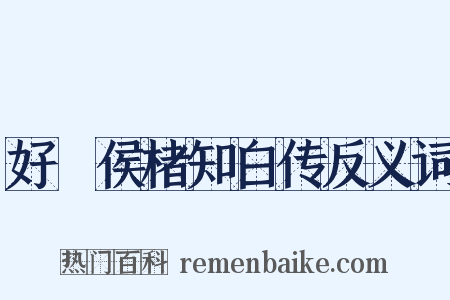 好畤侯楮知白传反义词是什么意思的图片